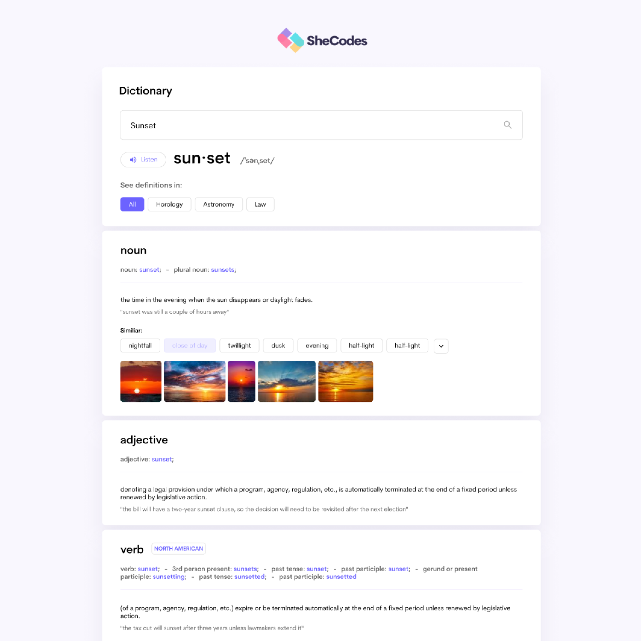 Dictoinary project preview